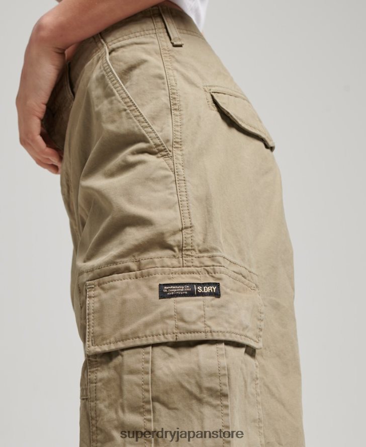 オーガニックコットン バギーカーゴパンツ 女性 Superdry 衣類 ベージュ 2J62PZ2571