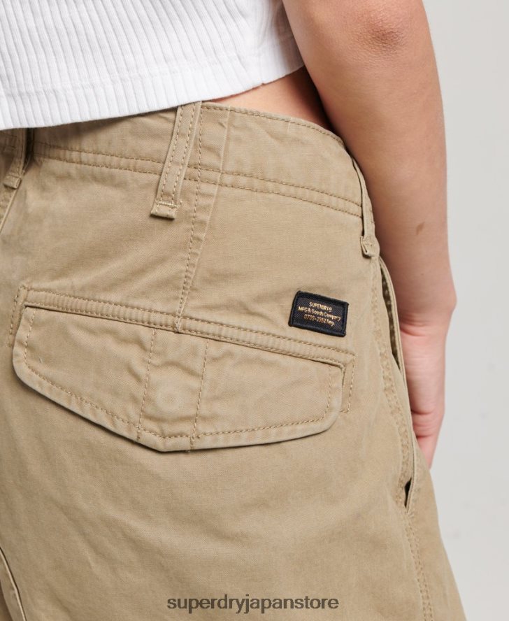 オーガニックコットン バギーカーゴパンツ 女性 Superdry 衣類 ベージュ 2J62PZ2571