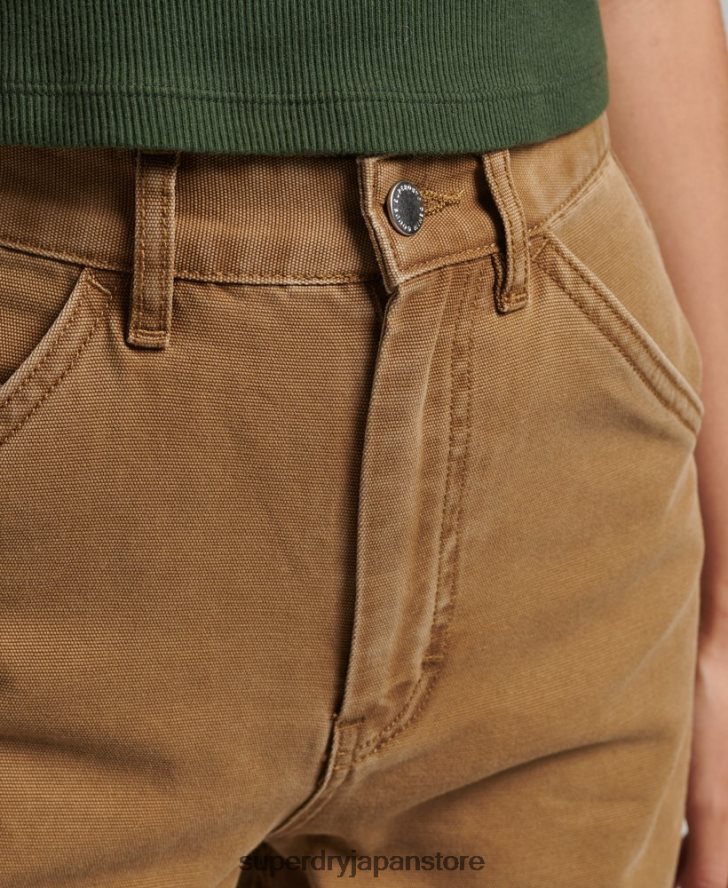 ワイドレッグカーペンターパンツ 女性 Superdry 衣類 茶色 2J62PZ2578