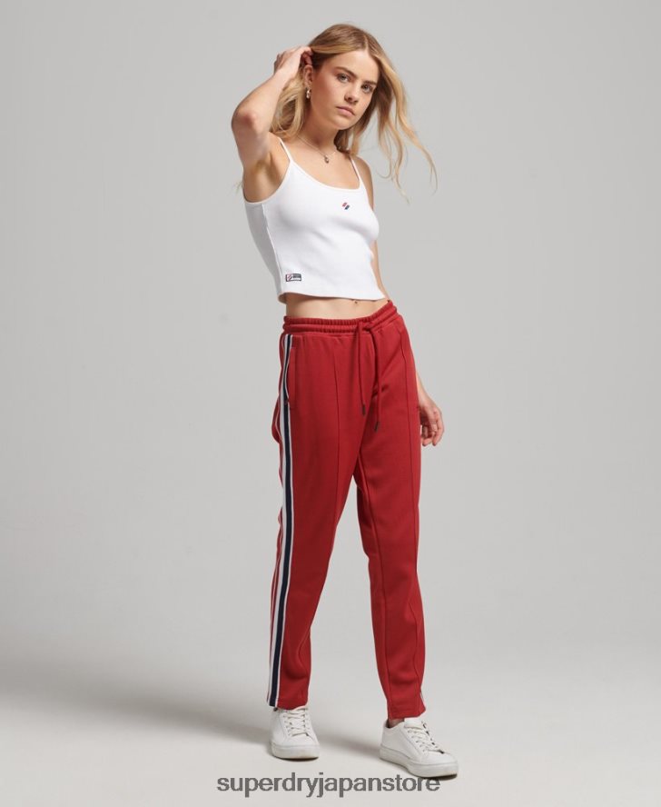 トリコットトラックパンツ 女性 Superdry 衣類 赤 2J62PZ2579