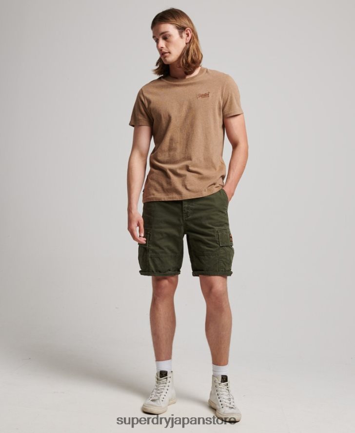 オーガニックコットン ヘビーカーゴショーツ 男性 Superdry 衣類 緑 2J62PZ258