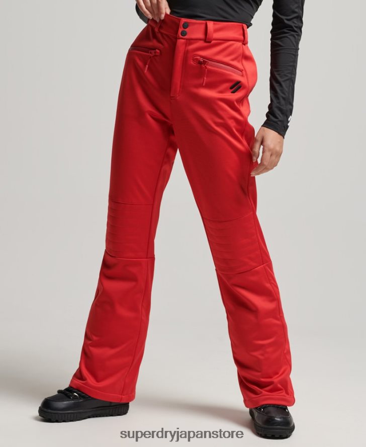 スキーソフトシェルスリムパンツ 女性 Superdry 衣類 赤 2J62PZ2590