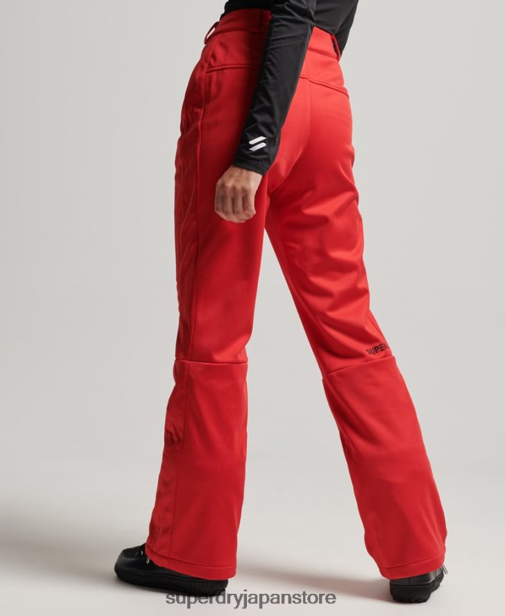 スキーソフトシェルスリムパンツ 女性 Superdry 衣類 赤 2J62PZ2590