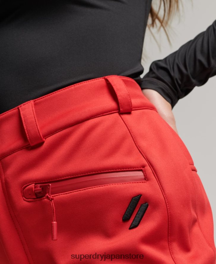 スキーソフトシェルスリムパンツ 女性 Superdry 衣類 赤 2J62PZ2590