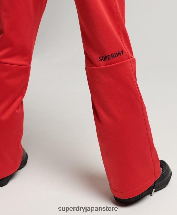 スキーソフトシェルスリムパンツ 女性 Superdry 衣類 赤 2J62PZ2590