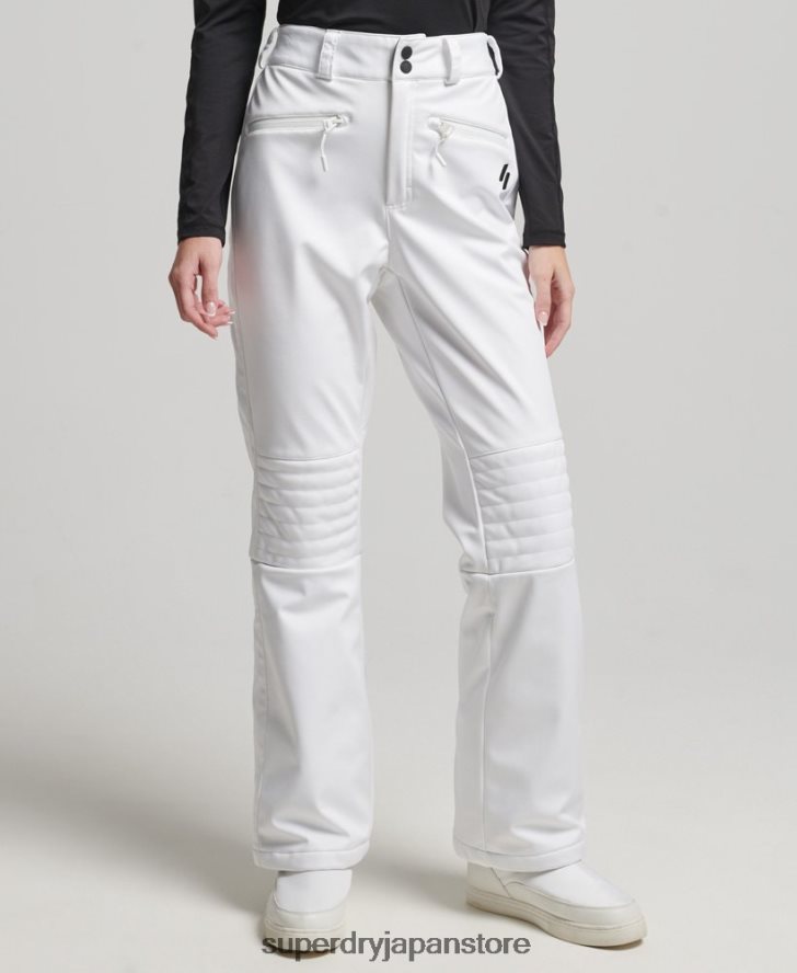 スキーソフトシェルスリムパンツ 女性 Superdry 衣類 白 2J62PZ2593