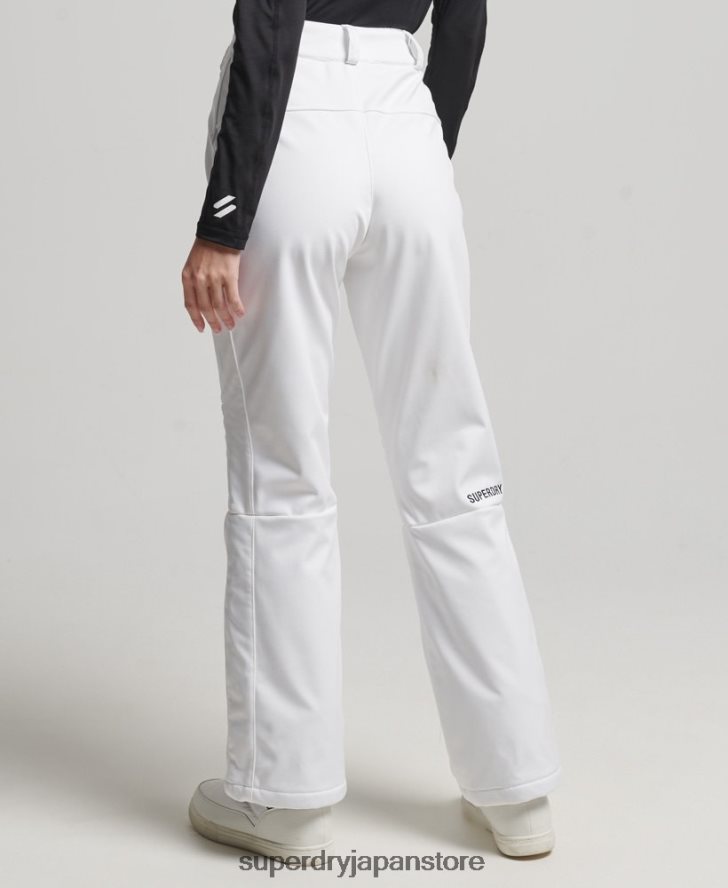 スキーソフトシェルスリムパンツ 女性 Superdry 衣類 白 2J62PZ2593