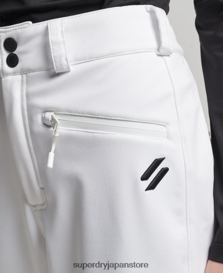スキーソフトシェルスリムパンツ 女性 Superdry 衣類 白 2J62PZ2593