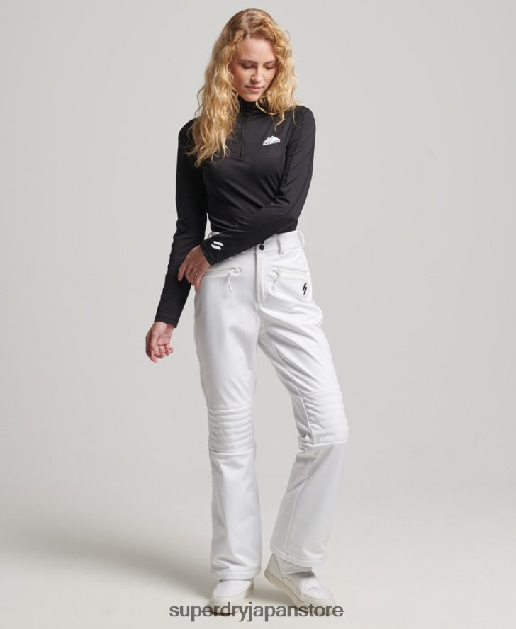 スキーソフトシェルスリムパンツ 女性 Superdry 衣類 白 2J62PZ2593