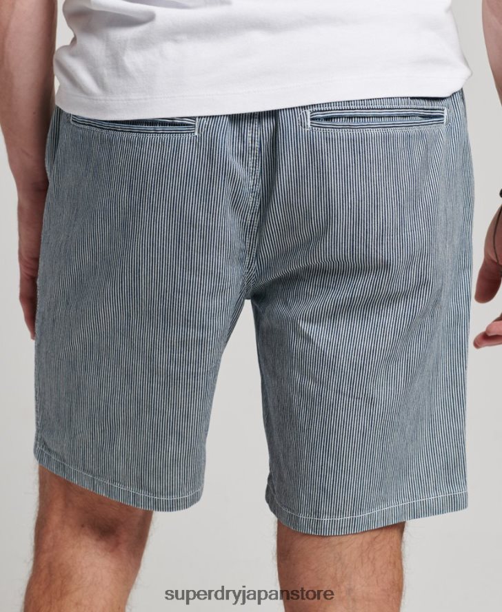 オーバーダイショートパンツ 男性 Superdry 衣類 ライトブルー 2J62PZ259