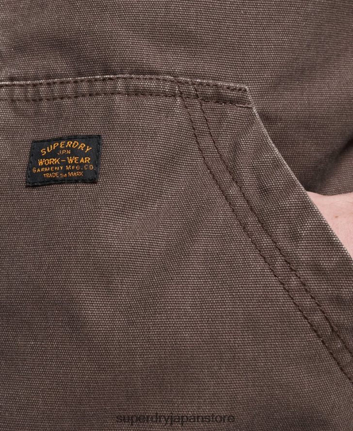 作業着パーカー 男性 Superdry 衣類 茶色 2J62PZ25