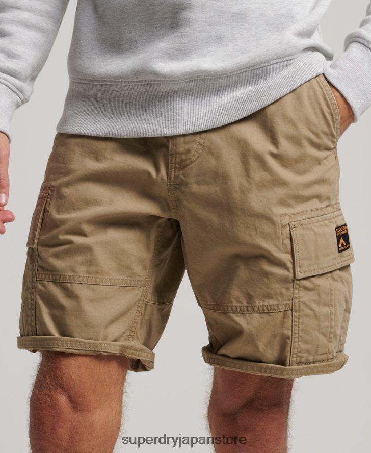 オーガニックコットン ヘビーカーゴショーツ 男性 Superdry 衣類 ベージュ 2J62PZ260