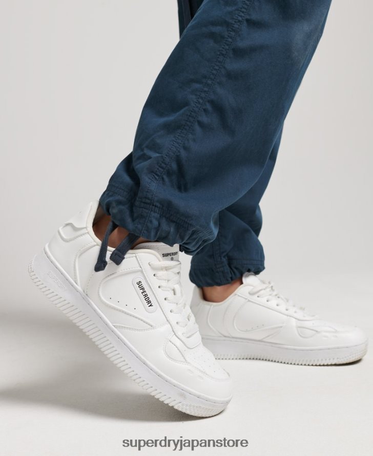 オーガニックコットンパラシュートグリップパンツ 女性 Superdry 衣類 海軍 2J62PZ2600