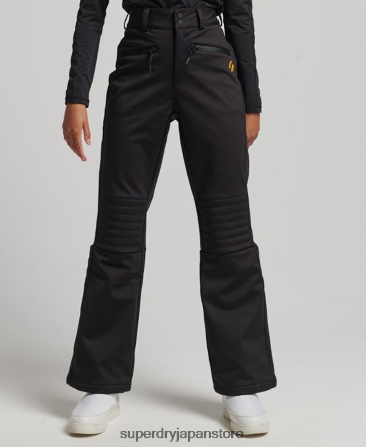 スキーソフトシェルスリムパンツ 女性 Superdry 衣類 黒 2J62PZ2601