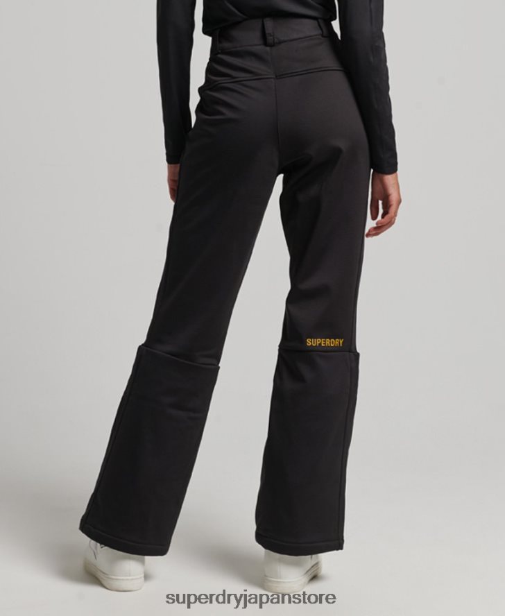 スキーソフトシェルスリムパンツ 女性 Superdry 衣類 黒 2J62PZ2601