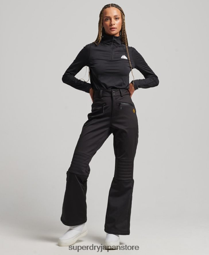 スキーソフトシェルスリムパンツ 女性 Superdry 衣類 黒 2J62PZ2601