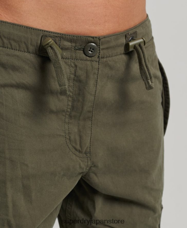 オーガニックコットンパラシュートグリップパンツ 女性 Superdry 衣類 緑 2J62PZ2603