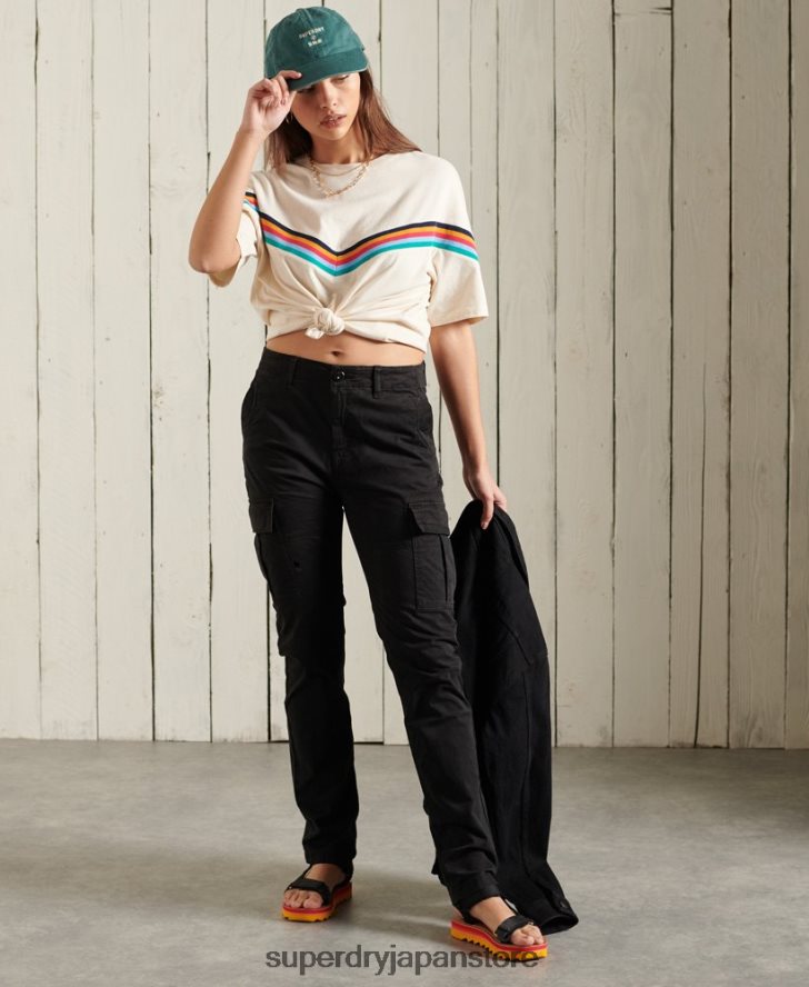 スリムカーゴパンツ 女性 Superdry 衣類 黒 2J62PZ2606