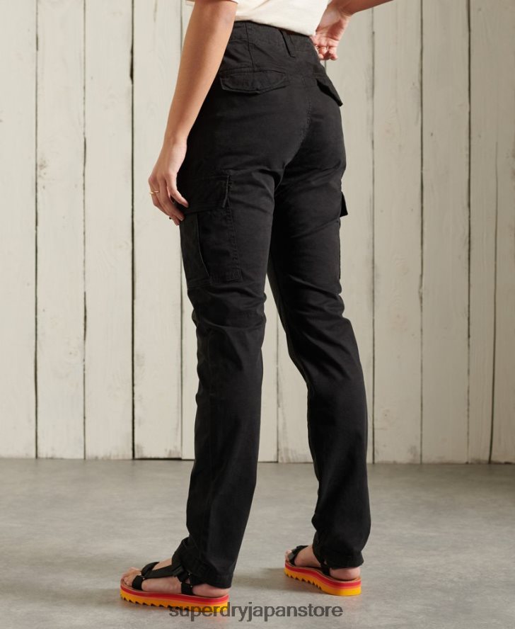 スリムカーゴパンツ 女性 Superdry 衣類 黒 2J62PZ2606