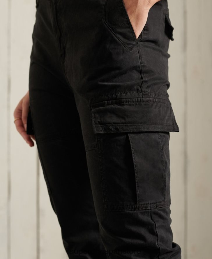 スリムカーゴパンツ 女性 Superdry 衣類 黒 2J62PZ2606