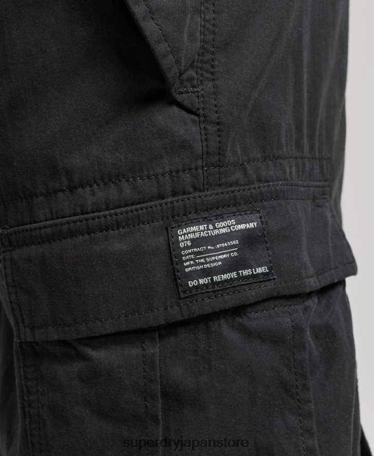 オーガニックコットンパラシュートグリップパンツ 女性 Superdry 衣類 黒 2J62PZ2608