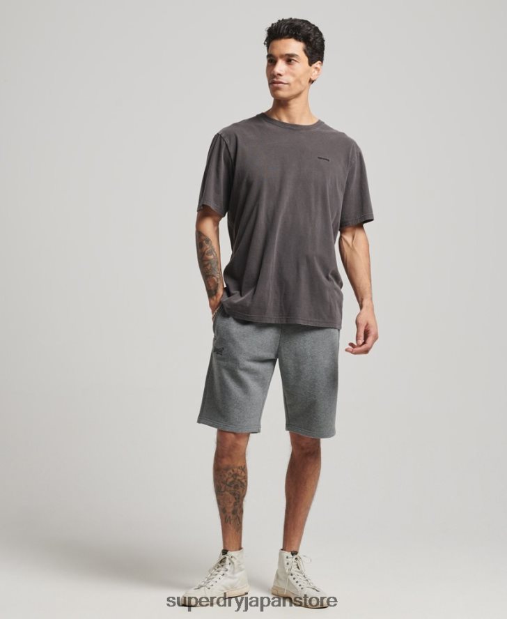 ヴィンテージロゴ刺繍ジャージーショーツ 男性 Superdry 衣類 グレー 2J62PZ261