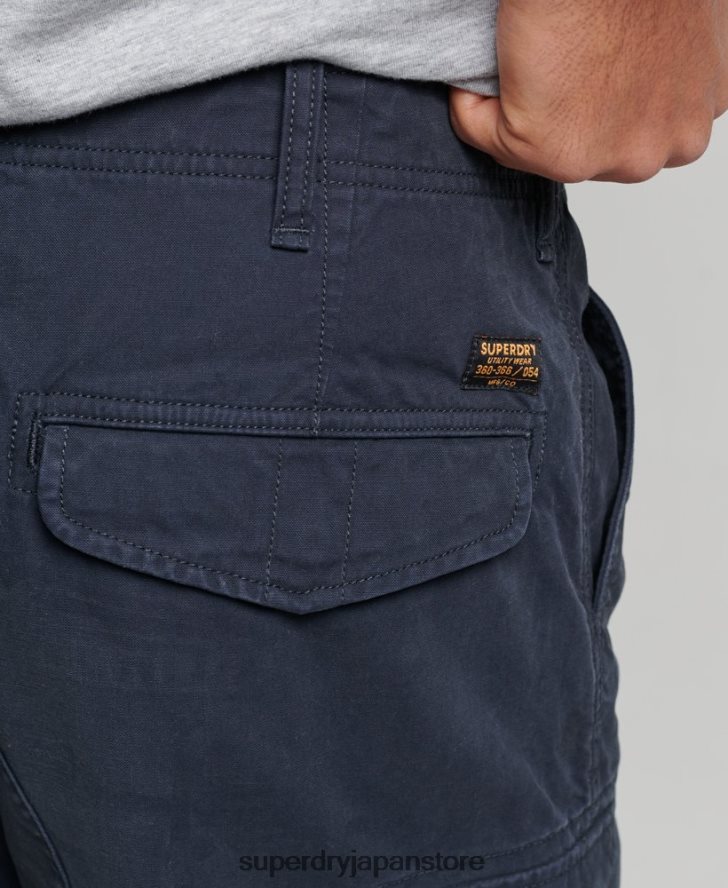オーガニックコットン ヘビーカーゴショーツ 男性 Superdry 衣類 海軍 2J62PZ262