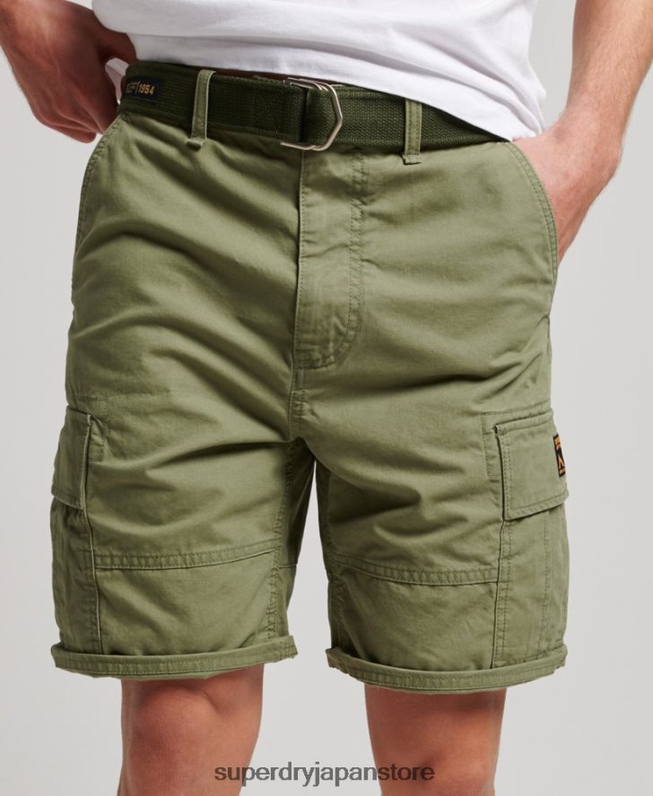 オーガニックコットン ヘビーカーゴショーツ 男性 Superdry 衣類 カーキ 2J62PZ263