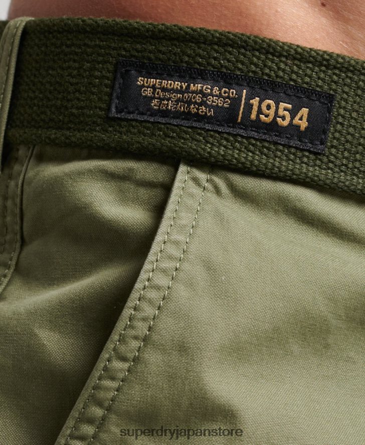 オーガニックコットン ヘビーカーゴショーツ 男性 Superdry 衣類 カーキ 2J62PZ263