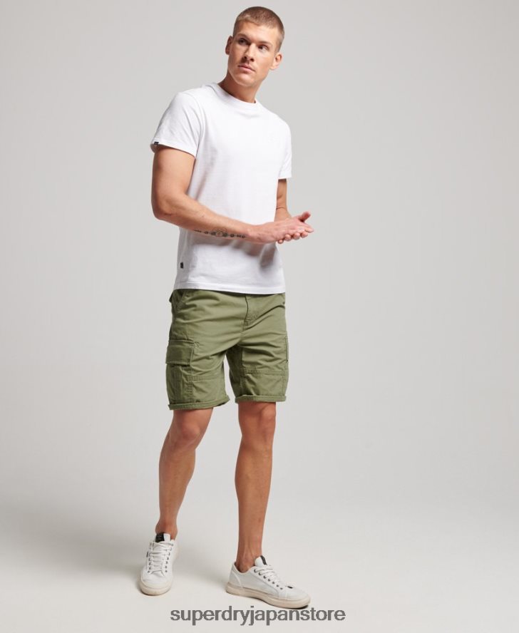 オーガニックコットン ヘビーカーゴショーツ 男性 Superdry 衣類 カーキ 2J62PZ263