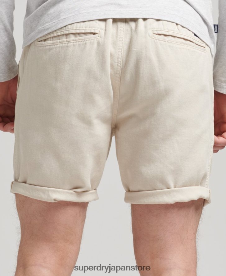 ヴィンテージオーバーダイショートパンツ 男性 Superdry 衣類 クリーム 2J62PZ264
