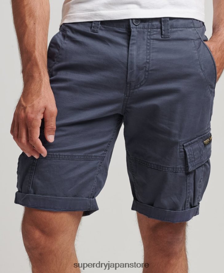 オーガニックコットンコアカーゴショーツ 男性 Superdry 衣類 海軍 2J62PZ265