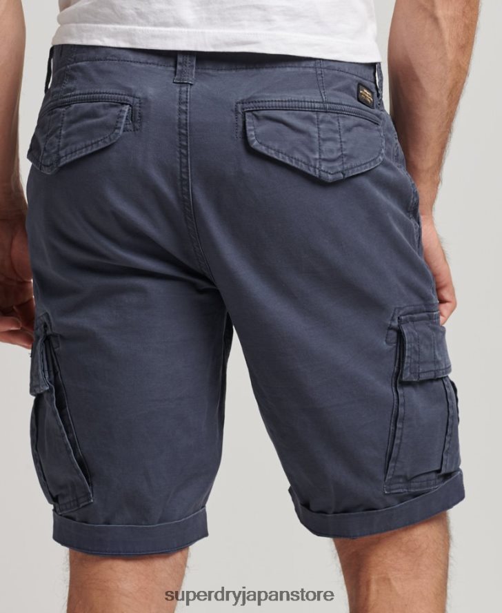オーガニックコットンコアカーゴショーツ 男性 Superdry 衣類 海軍 2J62PZ265