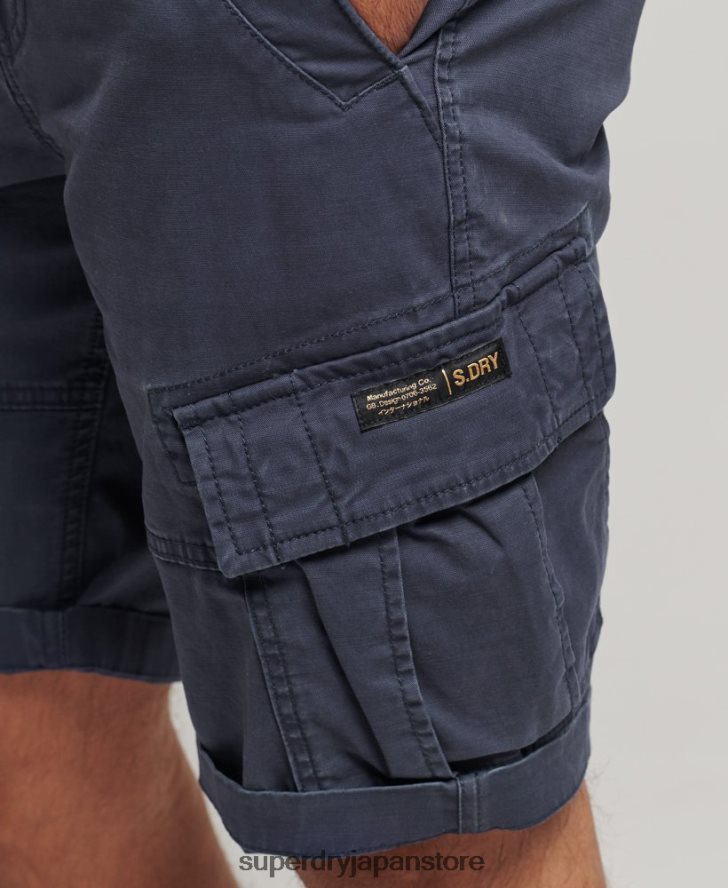 オーガニックコットンコアカーゴショーツ 男性 Superdry 衣類 海軍 2J62PZ265