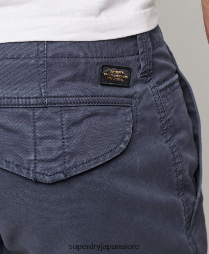 オーガニックコットンコアカーゴショーツ 男性 Superdry 衣類 海軍 2J62PZ265