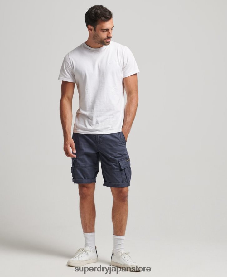オーガニックコットンコアカーゴショーツ 男性 Superdry 衣類 海軍 2J62PZ265