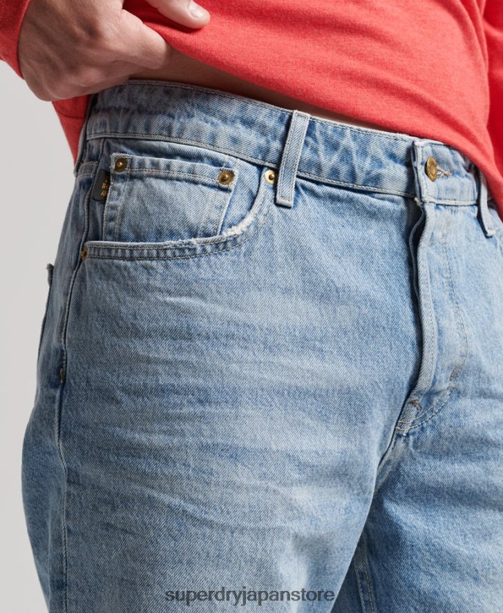オーガニックコットン ヴィンテージストレートショート 男性 Superdry 衣類 青 2J62PZ266