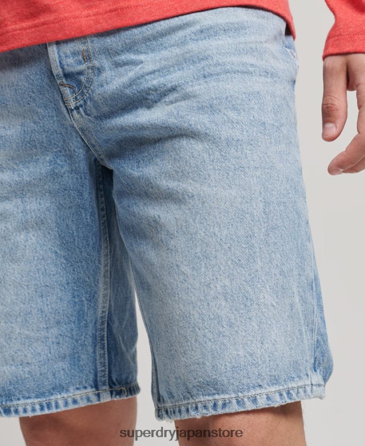 オーガニックコットン ヴィンテージストレートショート 男性 Superdry 衣類 青 2J62PZ266
