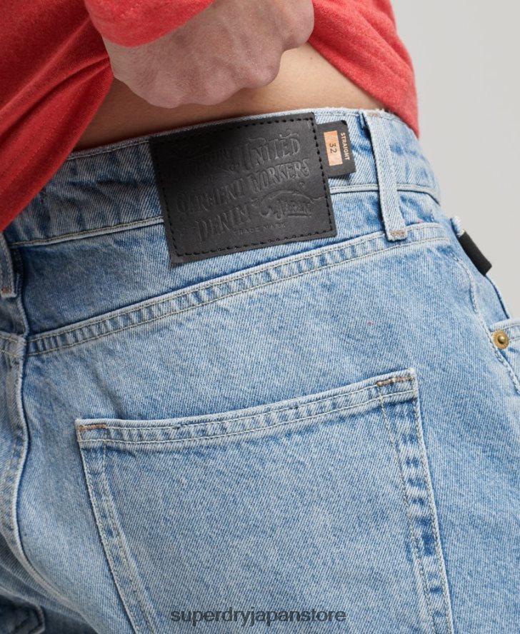 オーガニックコットン ヴィンテージストレートショート 男性 Superdry 衣類 青 2J62PZ266