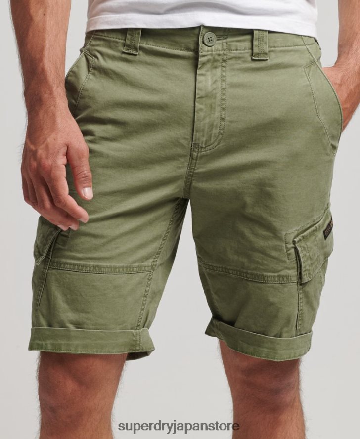 オーガニックコットンコアカーゴショーツ 男性 Superdry 衣類 カーキ 2J62PZ267
