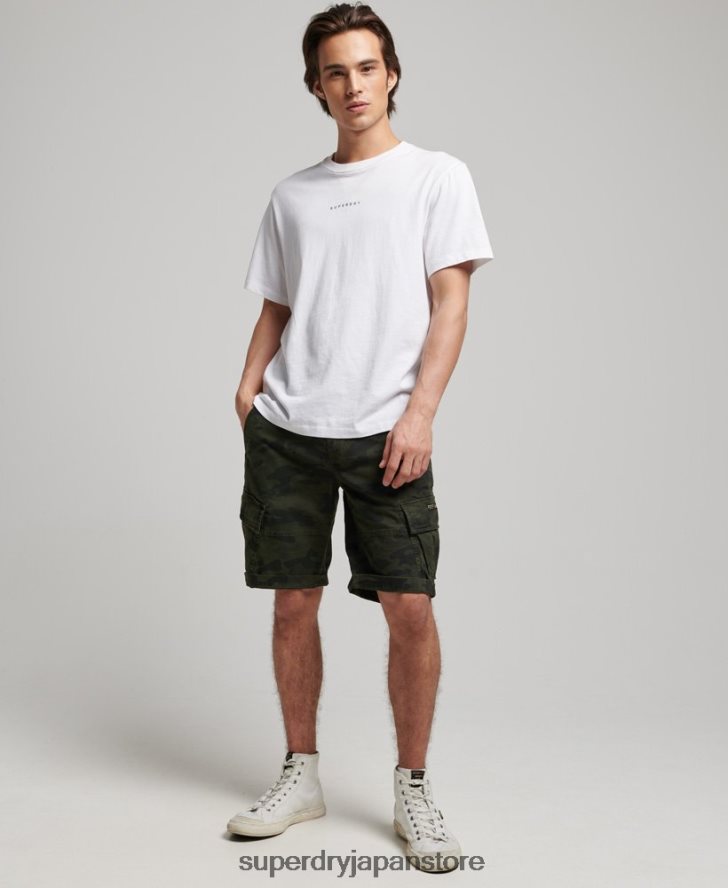 オーガニックコットンコアカーゴショーツ 男性 Superdry 衣類 緑 2J62PZ268