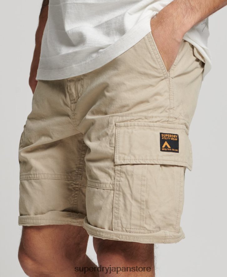 オーガニックコットン ヘビーカーゴショーツ 男性 Superdry 衣類 茶色 2J62PZ269