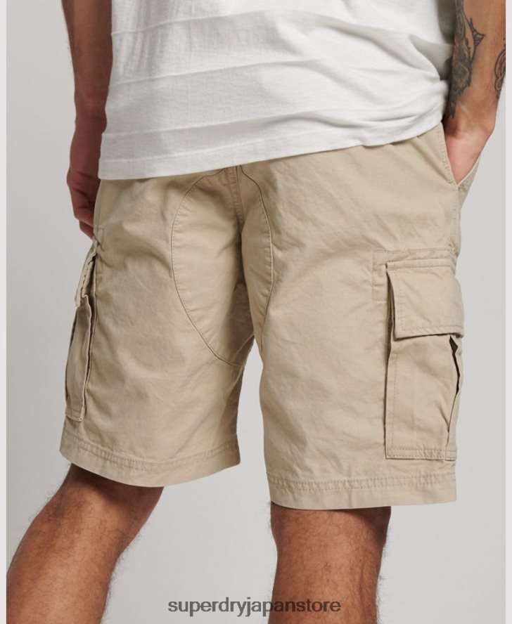 オーガニックコットン ヘビーカーゴショーツ 男性 Superdry 衣類 茶色 2J62PZ269