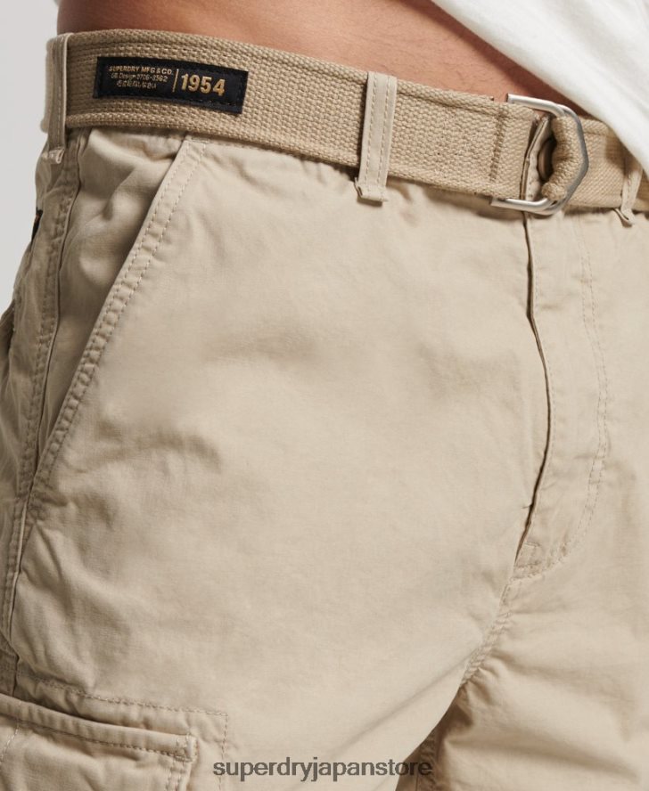 オーガニックコットン ヘビーカーゴショーツ 男性 Superdry 衣類 茶色 2J62PZ269