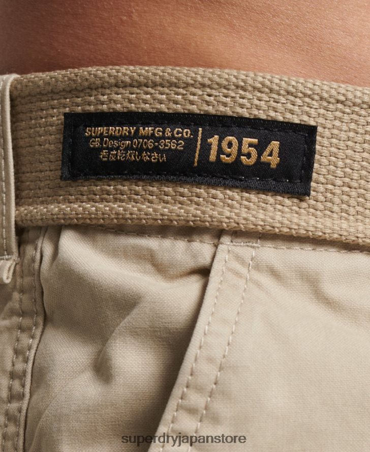 オーガニックコットン ヘビーカーゴショーツ 男性 Superdry 衣類 茶色 2J62PZ269