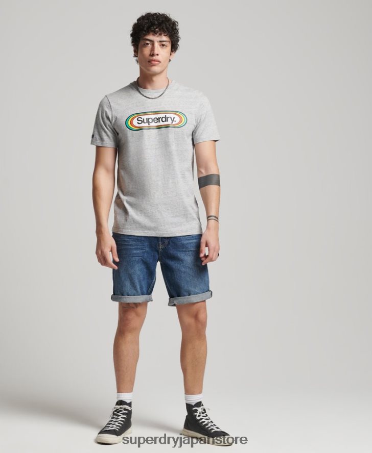 オーガニックコットン ヴィンテージストレートショート 男性 Superdry 衣類 濃紺 2J62PZ273