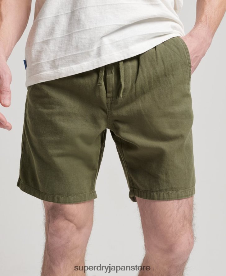 ヴィンテージオーバーダイショートパンツ 男性 Superdry 衣類 カーキ 2J62PZ274