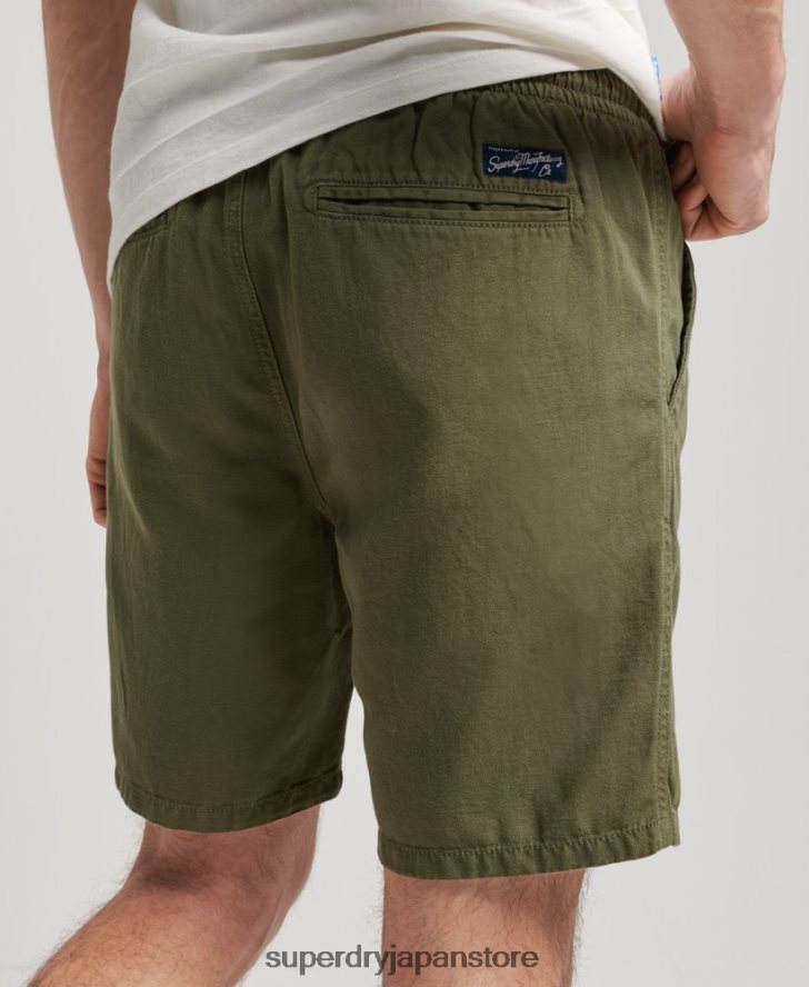 ヴィンテージオーバーダイショートパンツ 男性 Superdry 衣類 カーキ 2J62PZ274