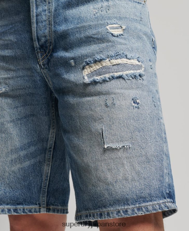 ヴィンテージストレートショーツ 男性 Superdry 衣類 青 2J62PZ277