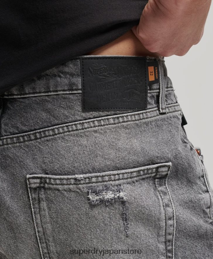 オーガニックコットン ヴィンテージストレートショート 男性 Superdry 衣類 グレー 2J62PZ278
